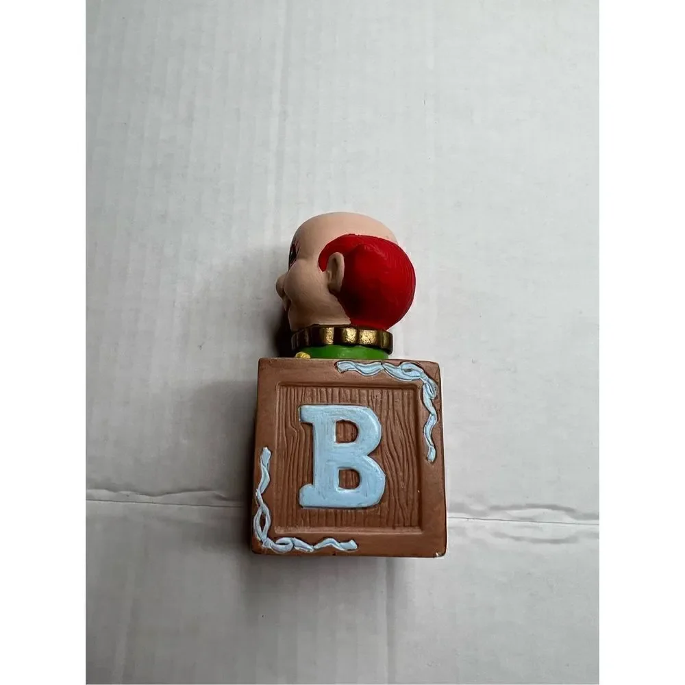 Vintage clown in alphabet block